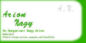 arion nagy business card